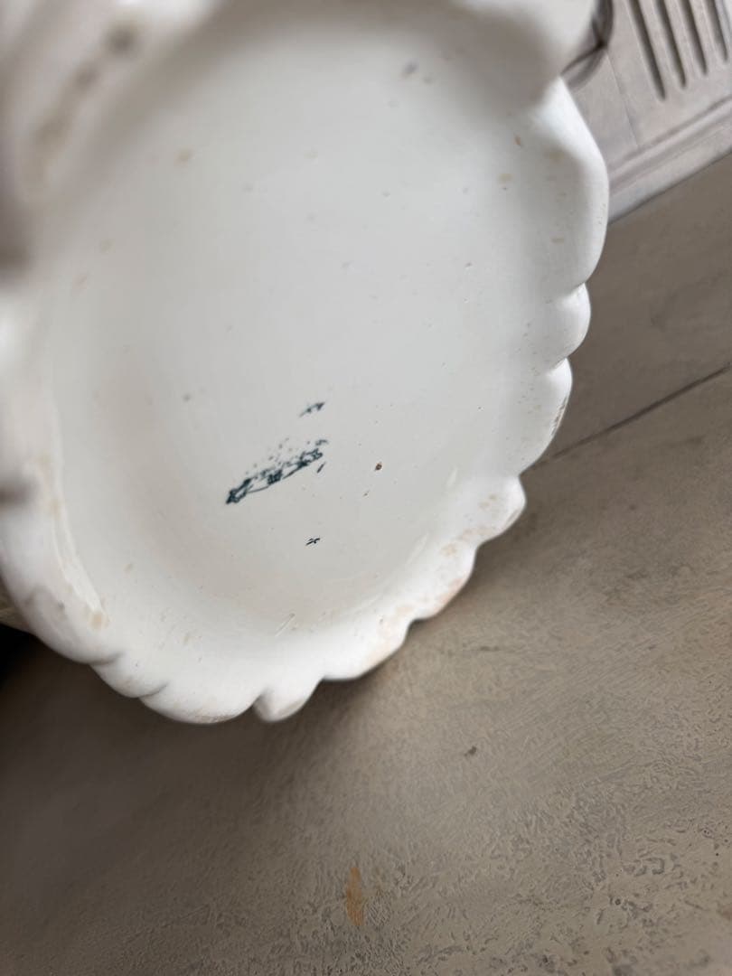 フランスアンティーク陶器クレイユモントローlinotteレアなスーピエール