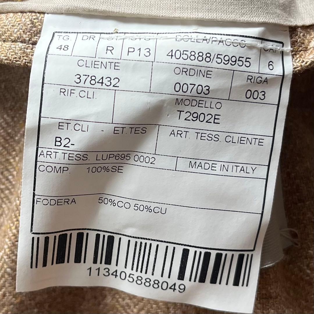 <美品>BOGLIOLI dover キャメル シルク100% ジャケット 48