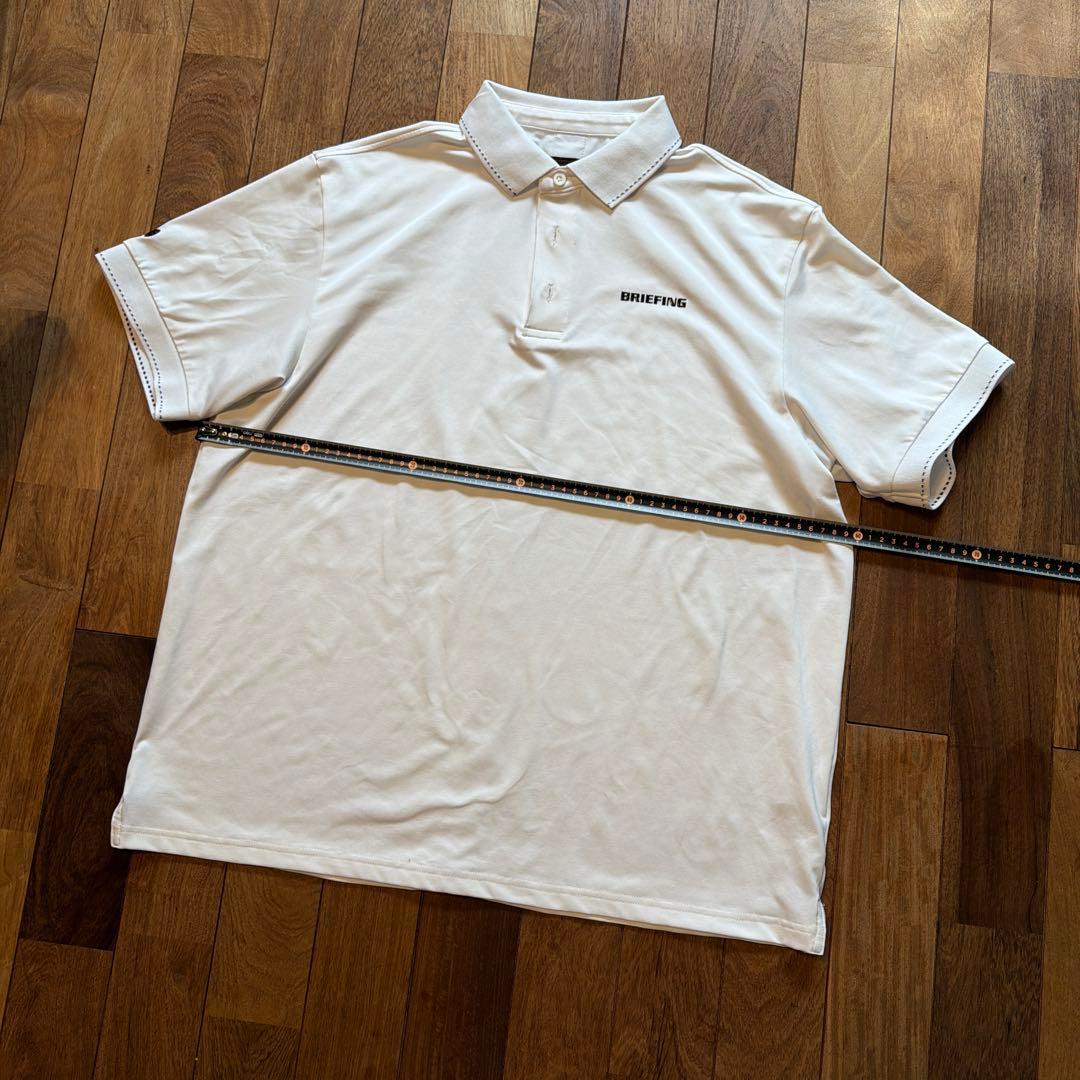 BRIEFING ホワイト ポロシャツ　L