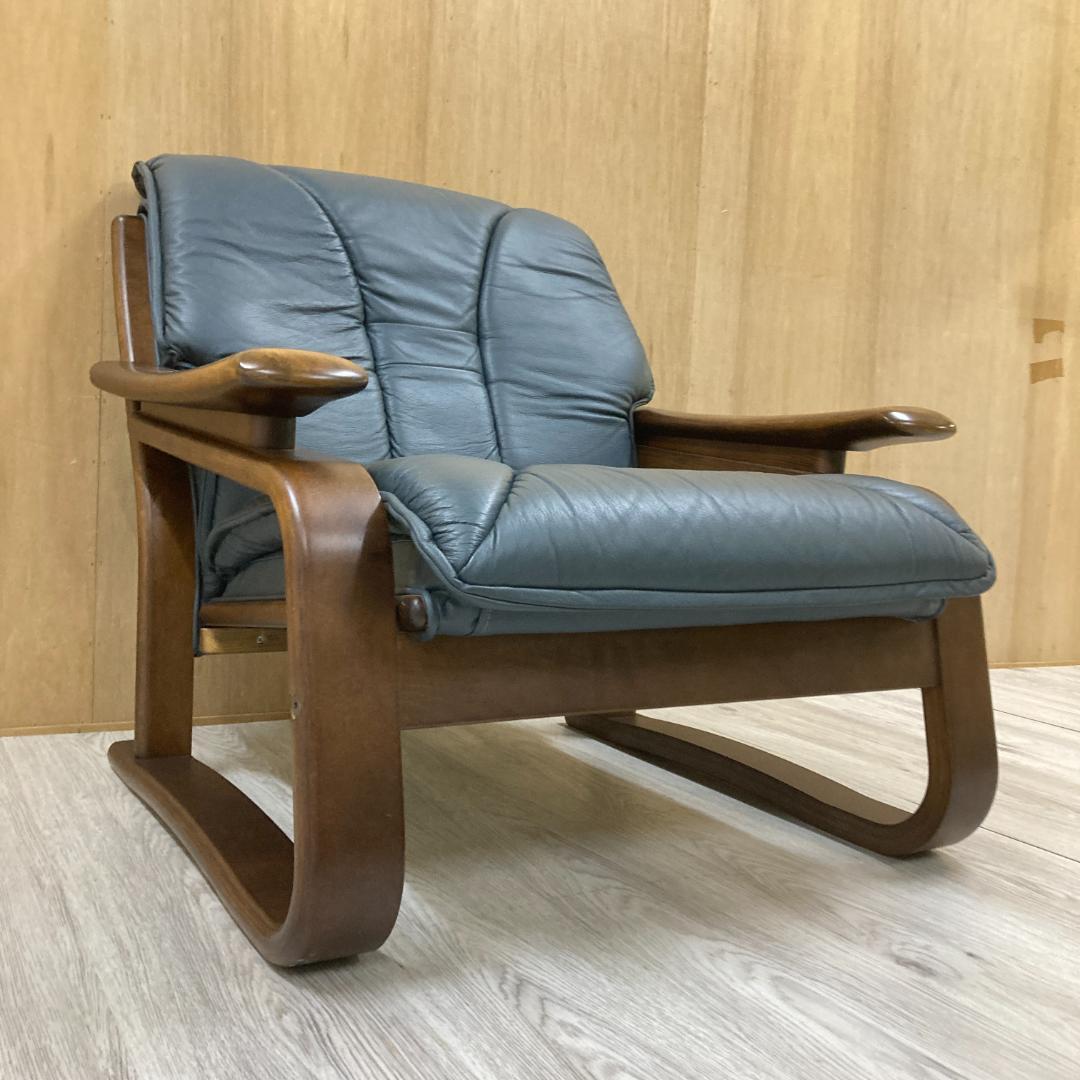 冨士ファニチアFUJI FURNITURE 　本革　1人掛けソファ 1PソファA