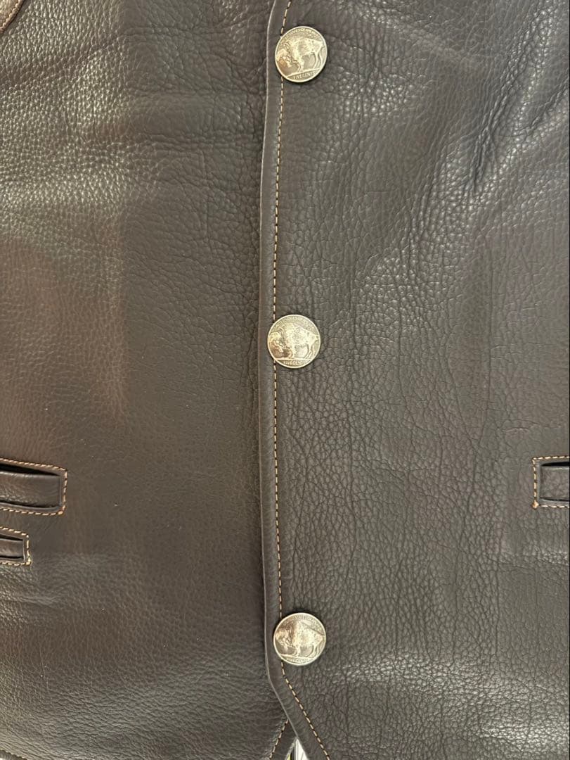 美品 CORONADO LEATHER コロナドレザー　USA ベスト バイソン