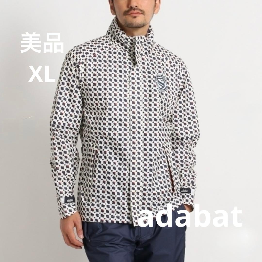 adabat アダバット 幾何学柄 レインブルゾン ジャケット コンパクト XL