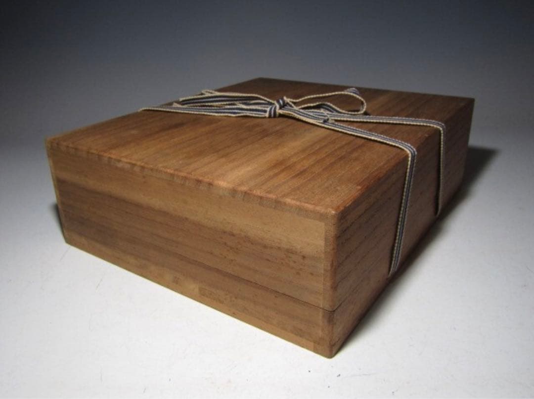 時代 硯箱 山水蒔絵 金梨地 高級感のある時代の名品！7796