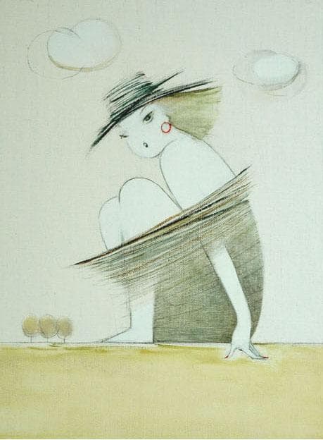 油絵 菅家令子 絵 絵画 インテリア 額付(黒) F3-041014 人物 女性