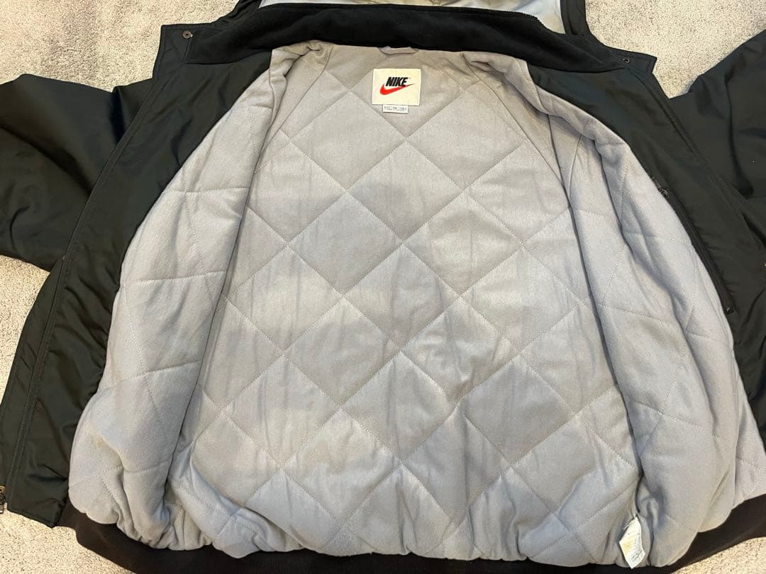 90s Nike 銀タグ フード付きナイロンジャケット XL ブラック