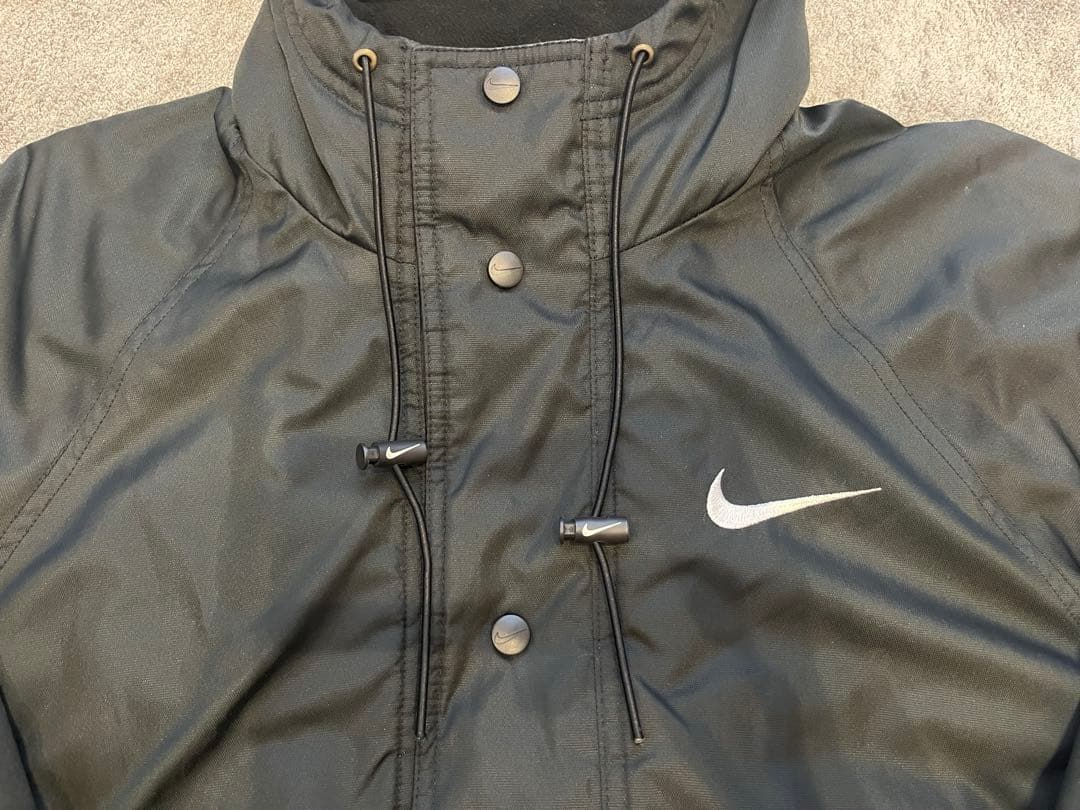 90s Nike 銀タグ フード付きナイロンジャケット XL ブラック