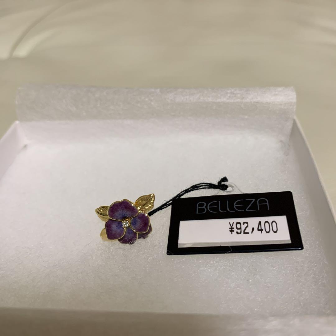 ブローチ　k18 シッポウ　パンジー