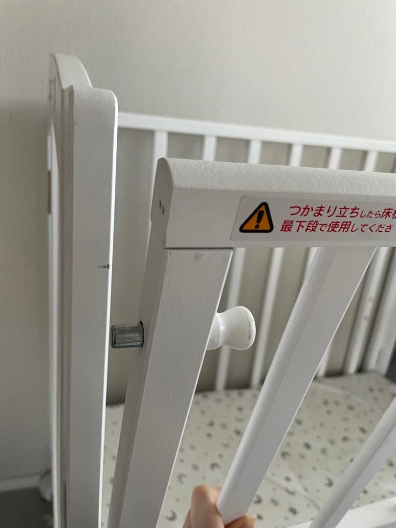 カトージ ハイタイプミニベビーベッド 白 折りたたみ 60×90cm 廃盤品