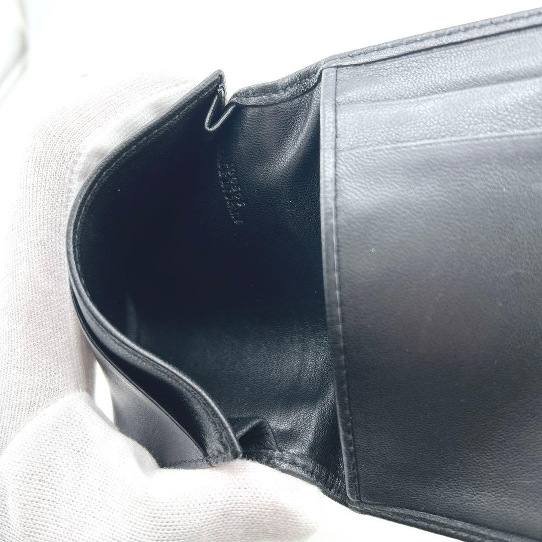 極美品✨　ロエベ　名刺入れ　カードケース　アナグラム　本革　レザー　ビジネス　黒