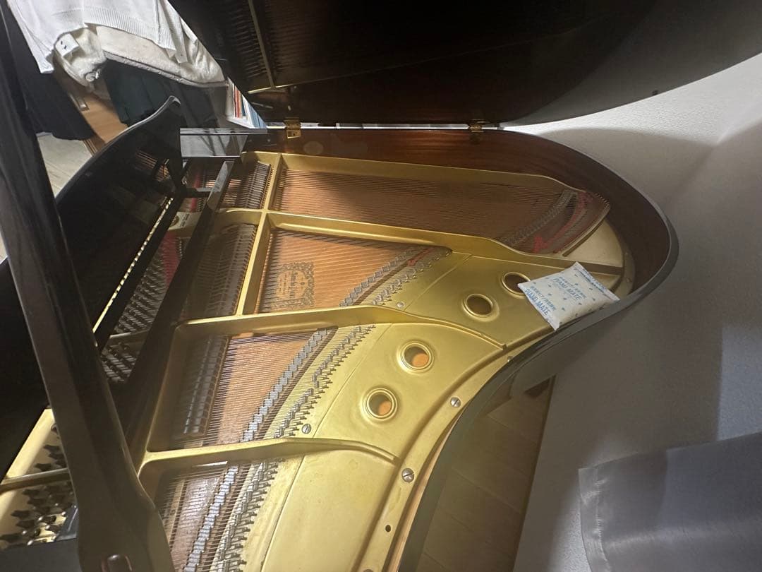 黒色 グランドピアノ カバー付き YAMAHA C3 3370587 2本ペダル