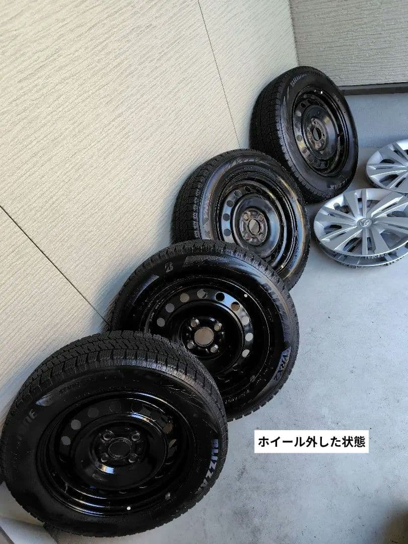 TOYOTA ブリヂストン スタッドレスタイヤセット 165/65R14