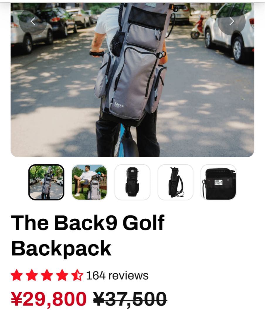 Back9 バックパックタイプ　ゴルフキャディバッグ