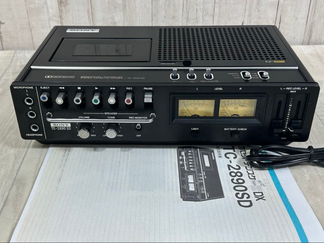 【動作品】SONY ソニー TC-2890SD 昭和レトロ 希少カセットデッキ