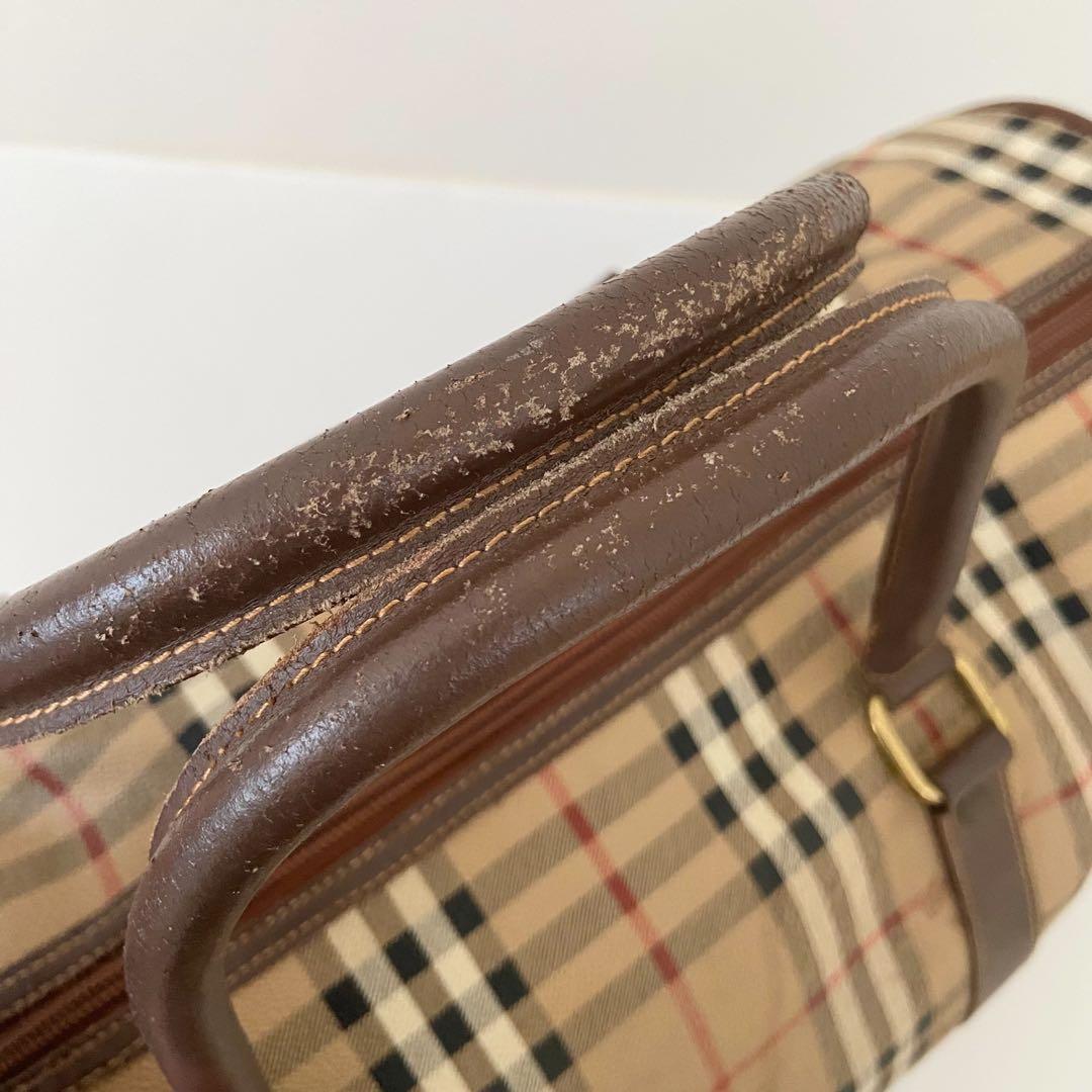 外観美品　BURBERRYS ボストンバッグ　PVC ノバチェック　大容量