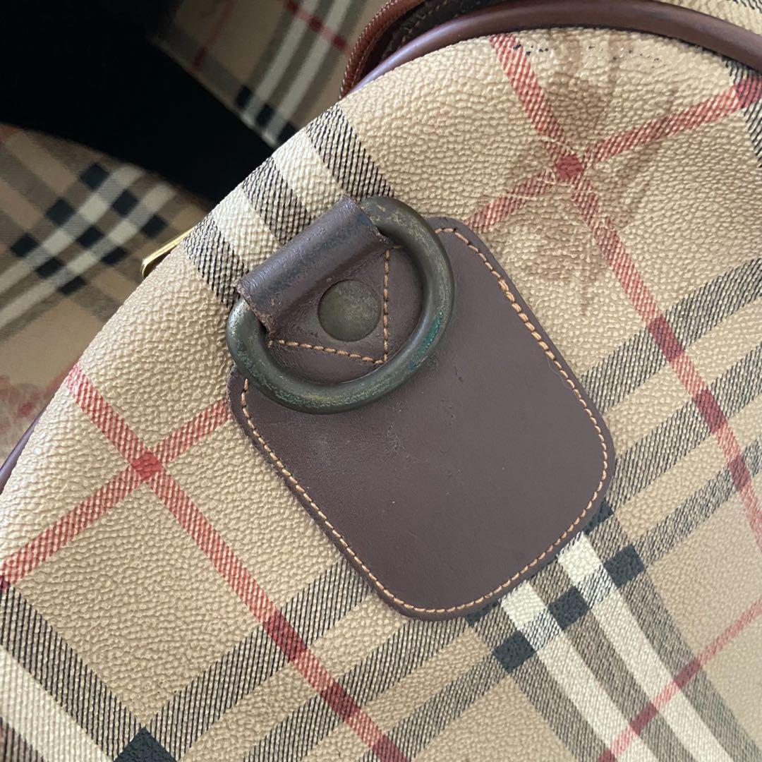外観美品　BURBERRYS ボストンバッグ　PVC ノバチェック　大容量