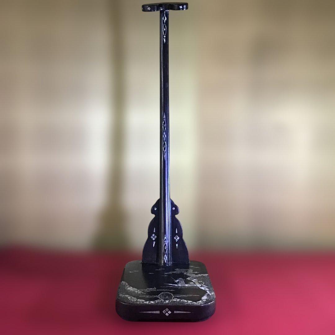 青貝貼太刀掛　刀架　時代物　　　　　　S4