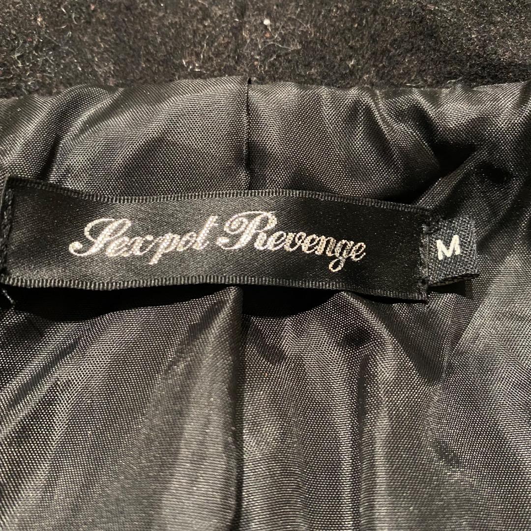 SEXPOT v系 ダブルジップ ベルトギミック ウール フード付きロングコート