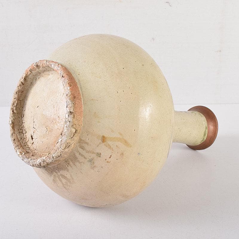 朝鮮美術　李朝　高麗白磁　染付花文　鶴首瓶　V　R8025C