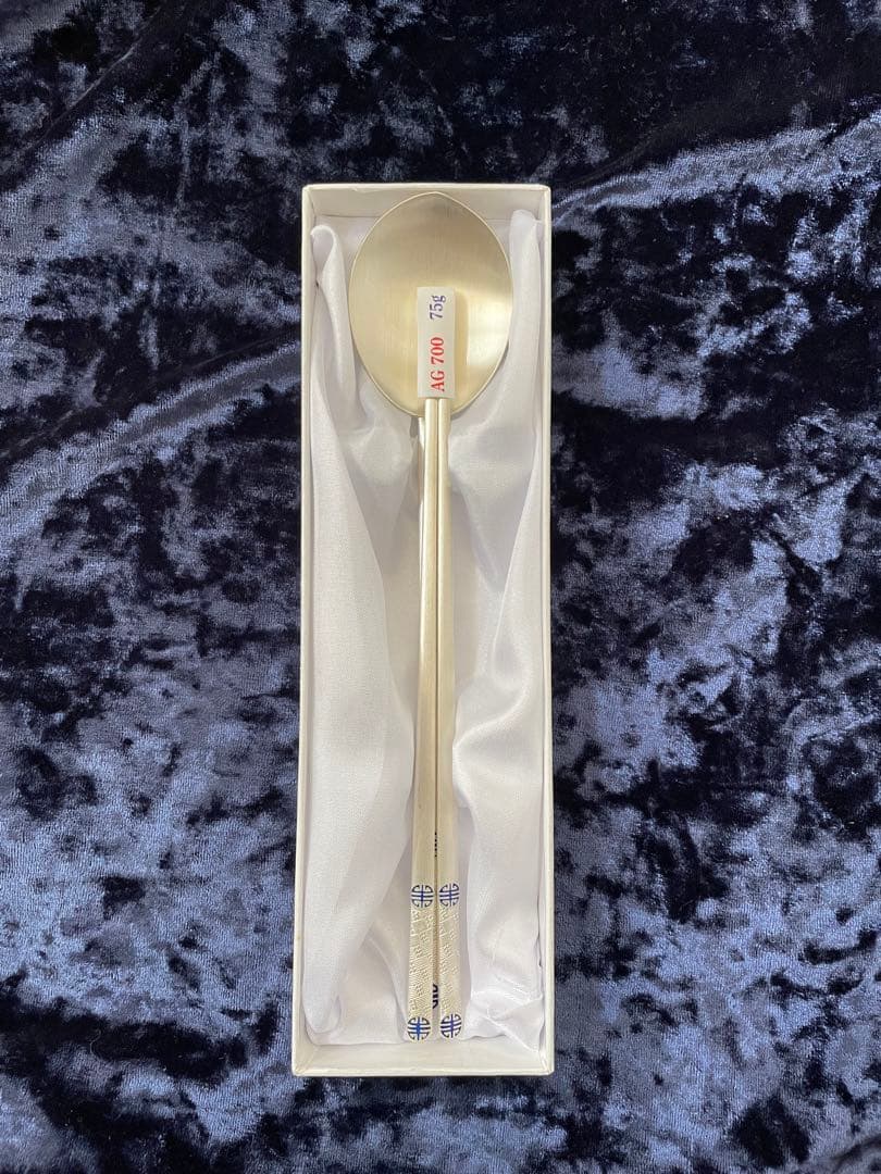 純銀/AG700 75g/韓国製　匙　箸　セット