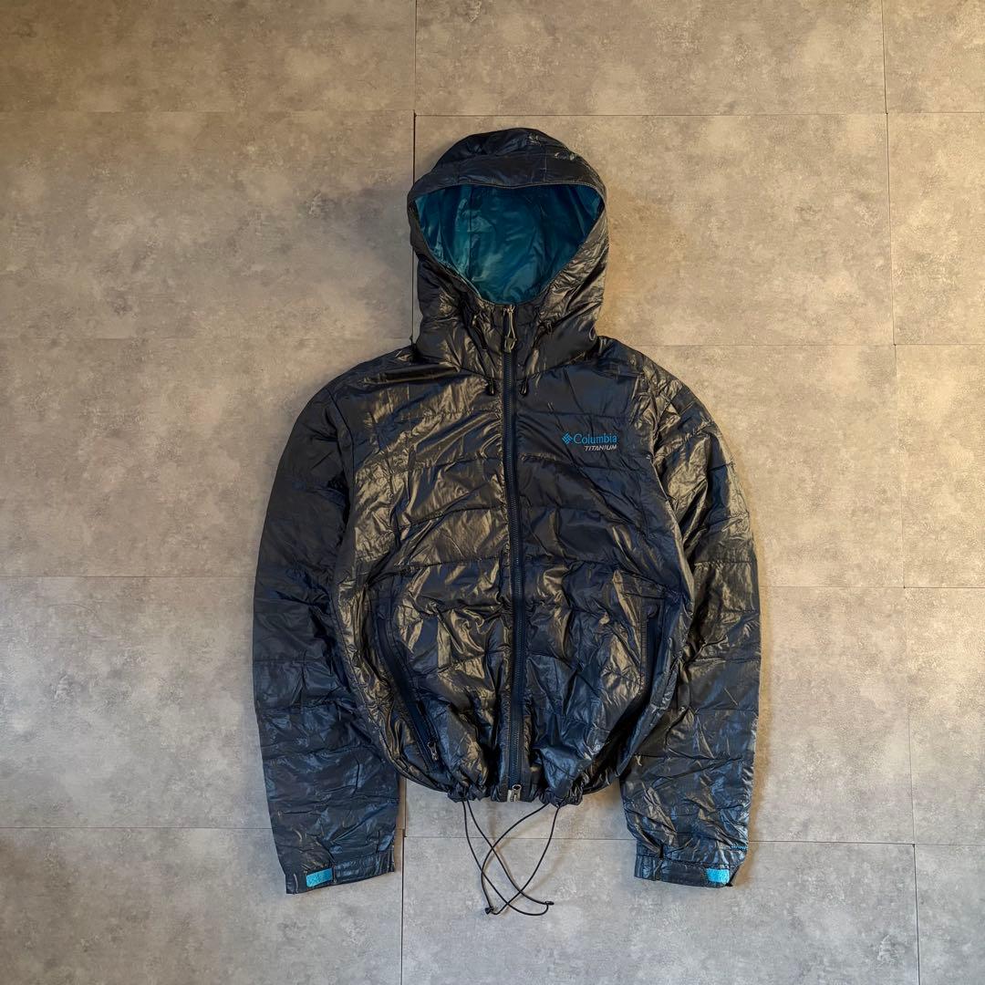 【大人気❗️】テック系！columbia マウンテンパーカー　ダウン　ネイビー　S