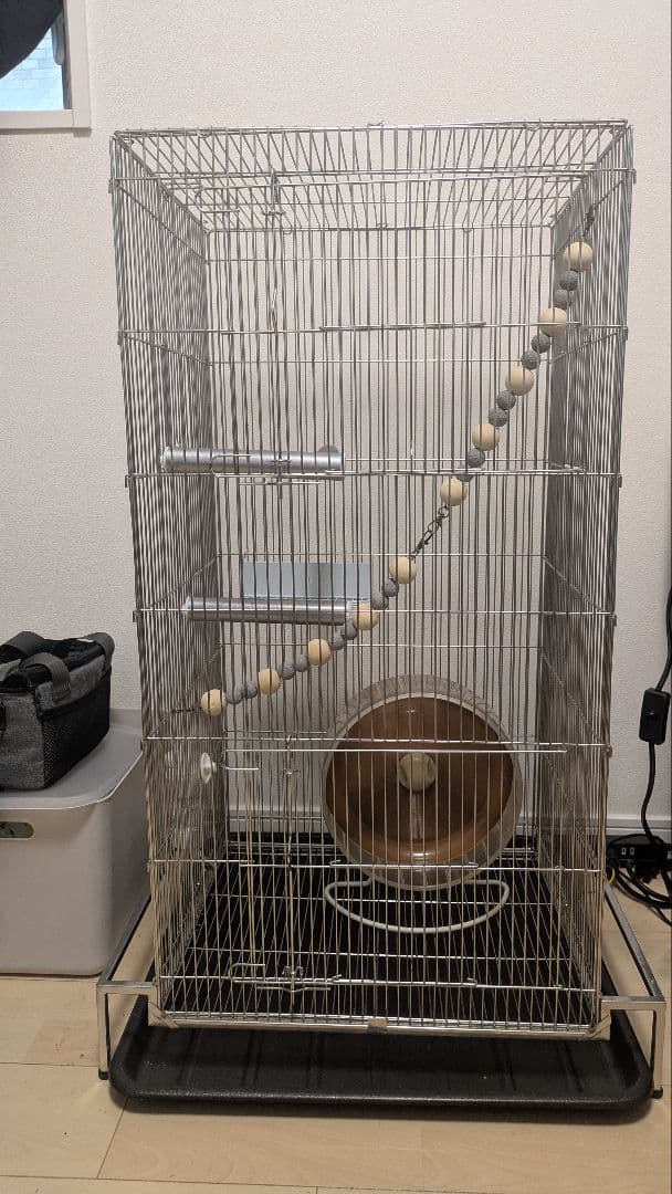 モモンガ飼育セット ステンレス10秒ケージⅡ＋とことこハウス 使用1年