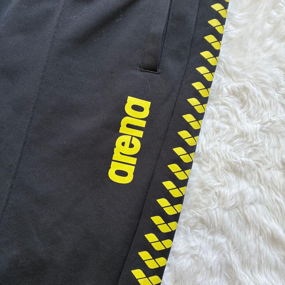 希少XL・美品✨arena ジャージ 上下セット　Oサイズ　ロゴライン　黒