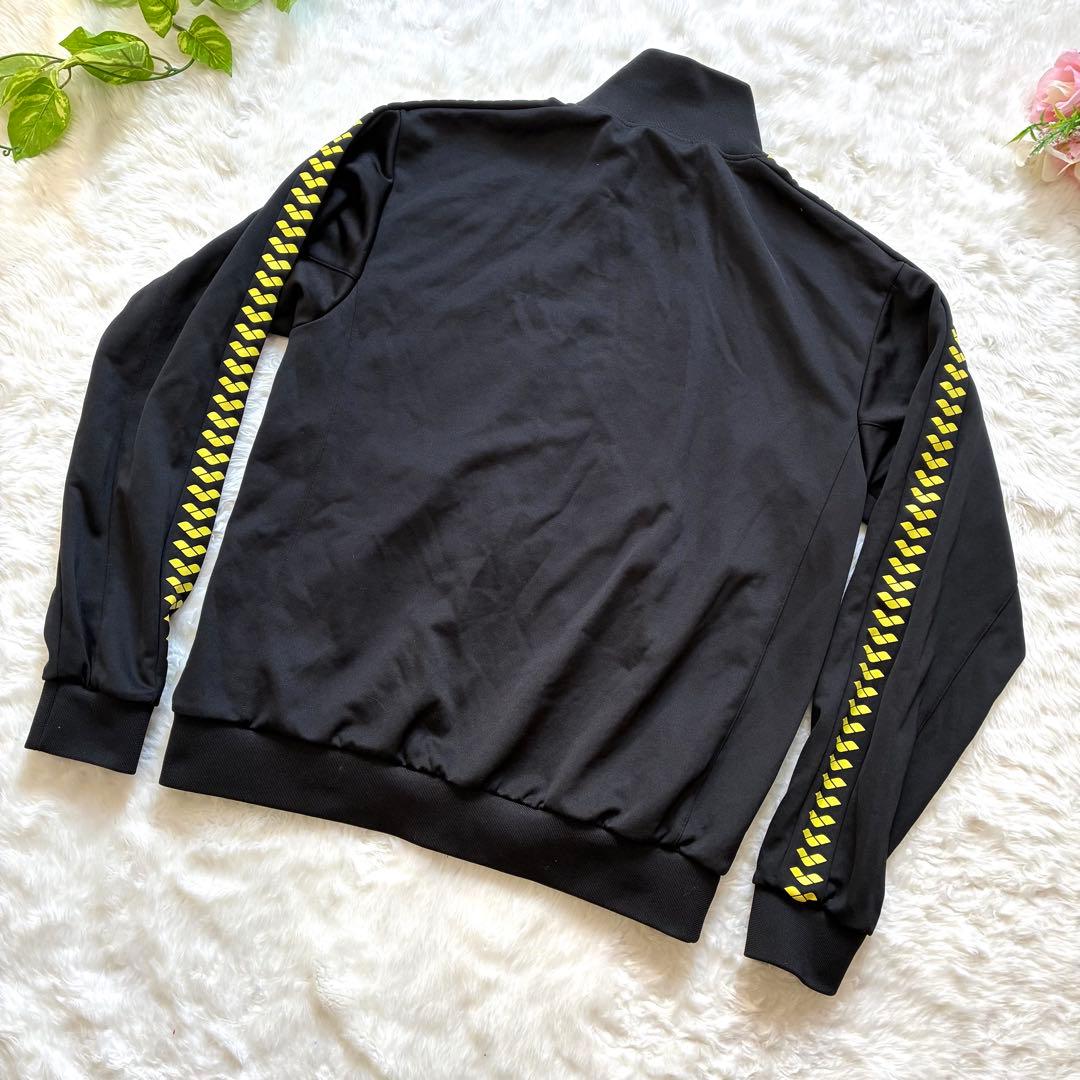 希少XL・美品✨arena ジャージ 上下セット　Oサイズ　ロゴライン　黒