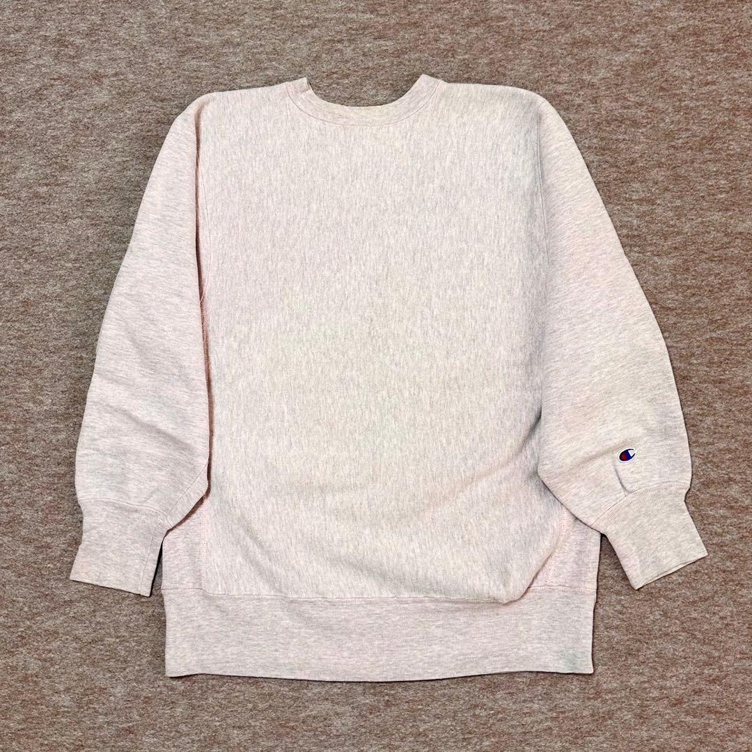 Champion リバースウィーブ ピンク灰 目無 トリコ USA製 80s