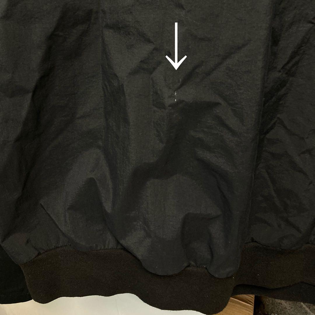 NIKE 刺繍ソロスウッシュロゴ ヘンリーネック ナイロンジャケット 黒 XL