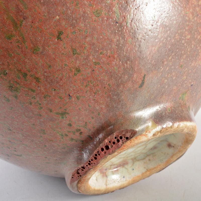 中国　辰砂　江豆紅釉　鉢　C　R5880