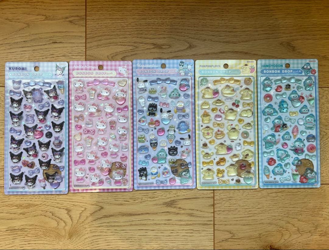 【正規品】サンリオ第2弾 ボンボンドロップシール 5種セット