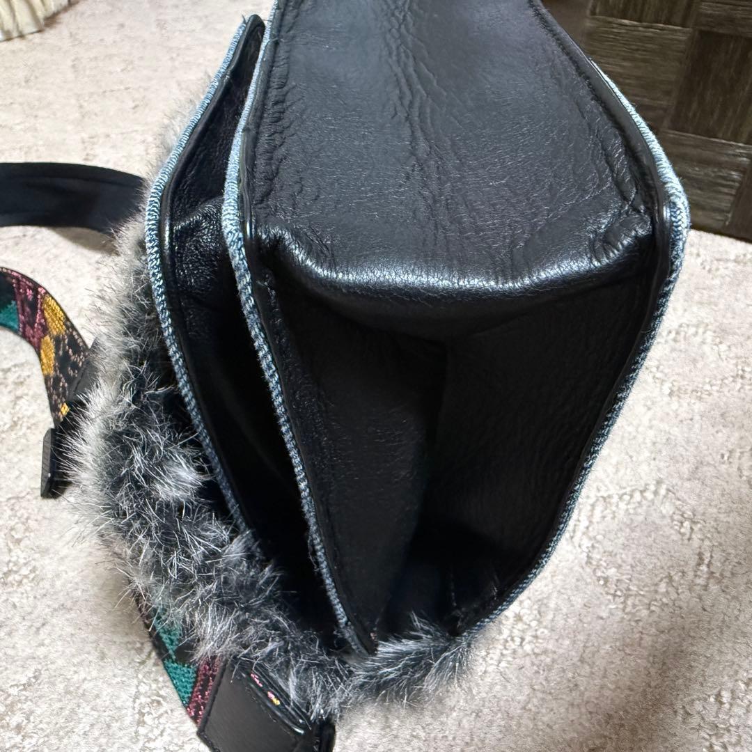 【DIESEL/ディーゼル】デニムファーショルダーバッグハンドバック