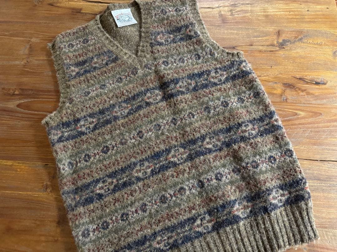 ships＊Jamieson'sジャガードシャギーニットベストL