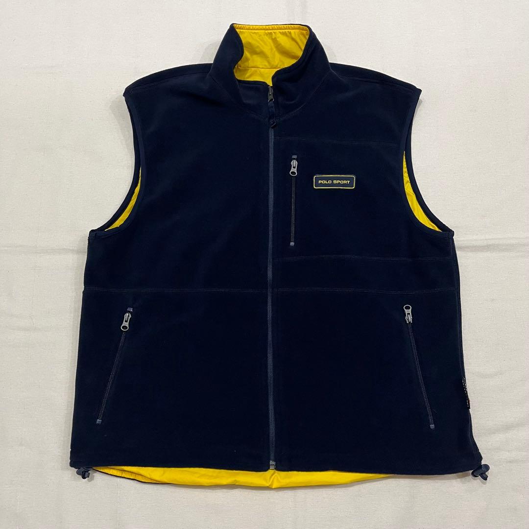 美品 90s ポロスポーツ フリース リバーシブル ベスト ラルフローレン