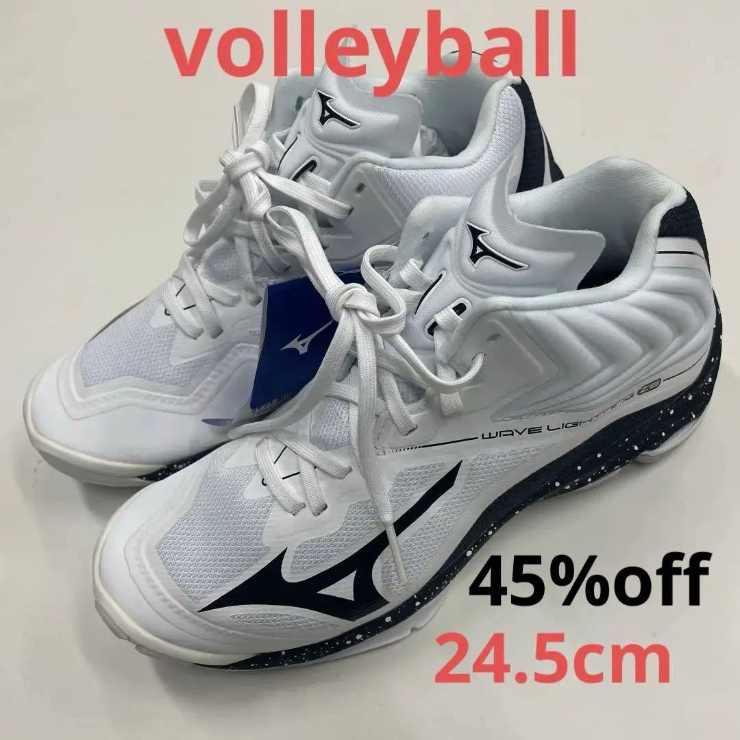 ミズノ　バレーシュ－ズ　ミッドカット　ウェ－ブライトニングＺ6 24.5cm
