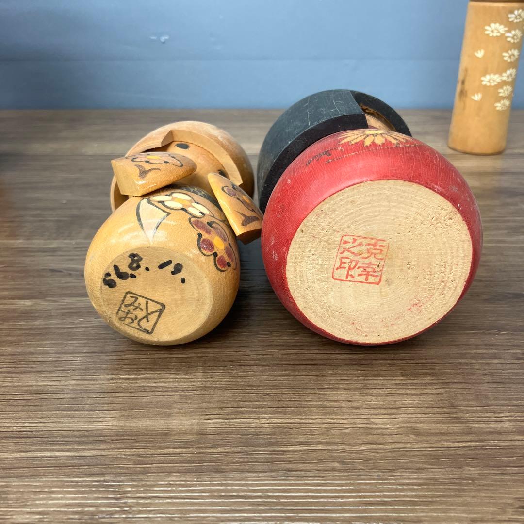 D-3 こけし 郷土玩具 伝統こけし 創作こけし 木製人形 9体セット 大量