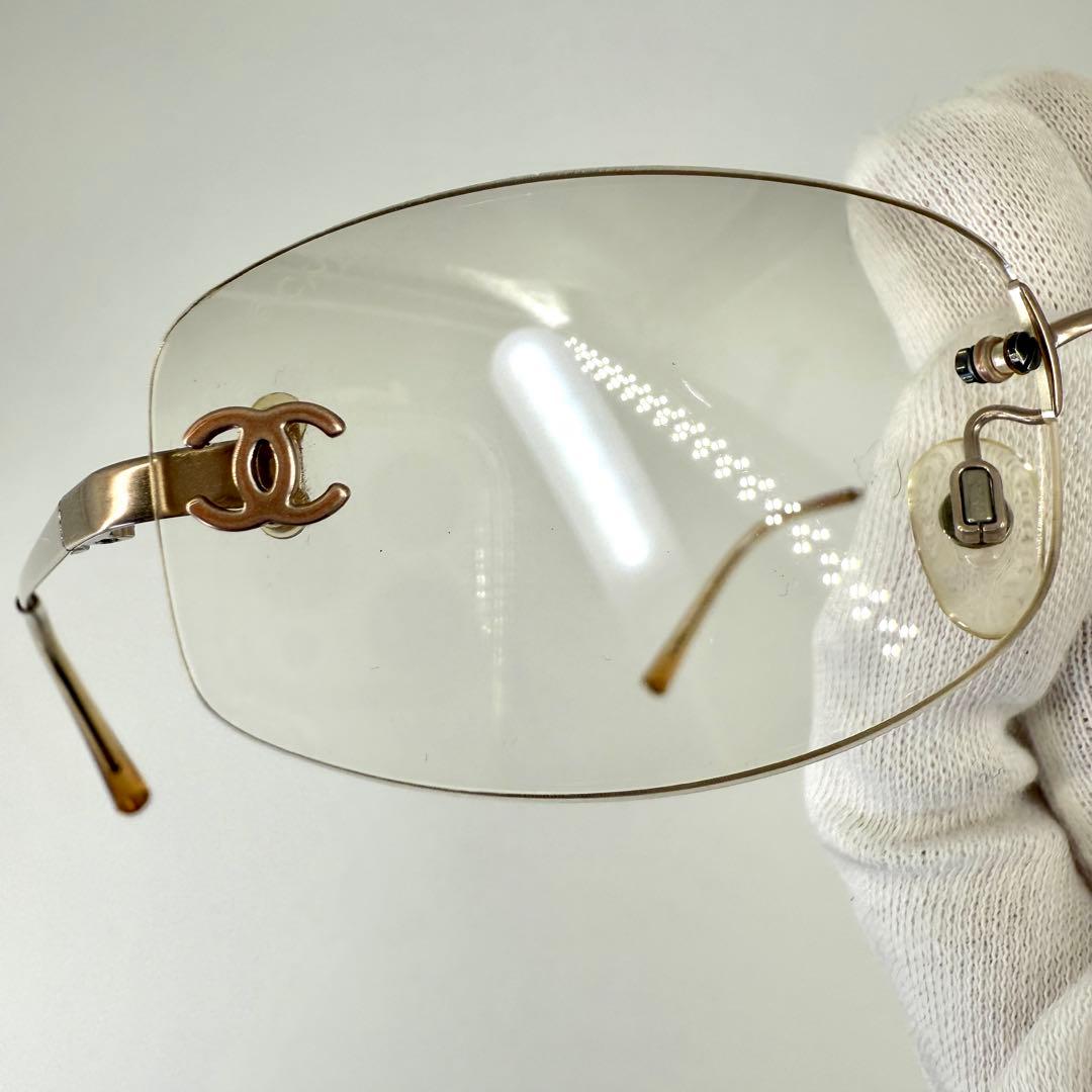 CHANEL サングラス 4002 クリアレンズ リムレス ココマーク メガネ
