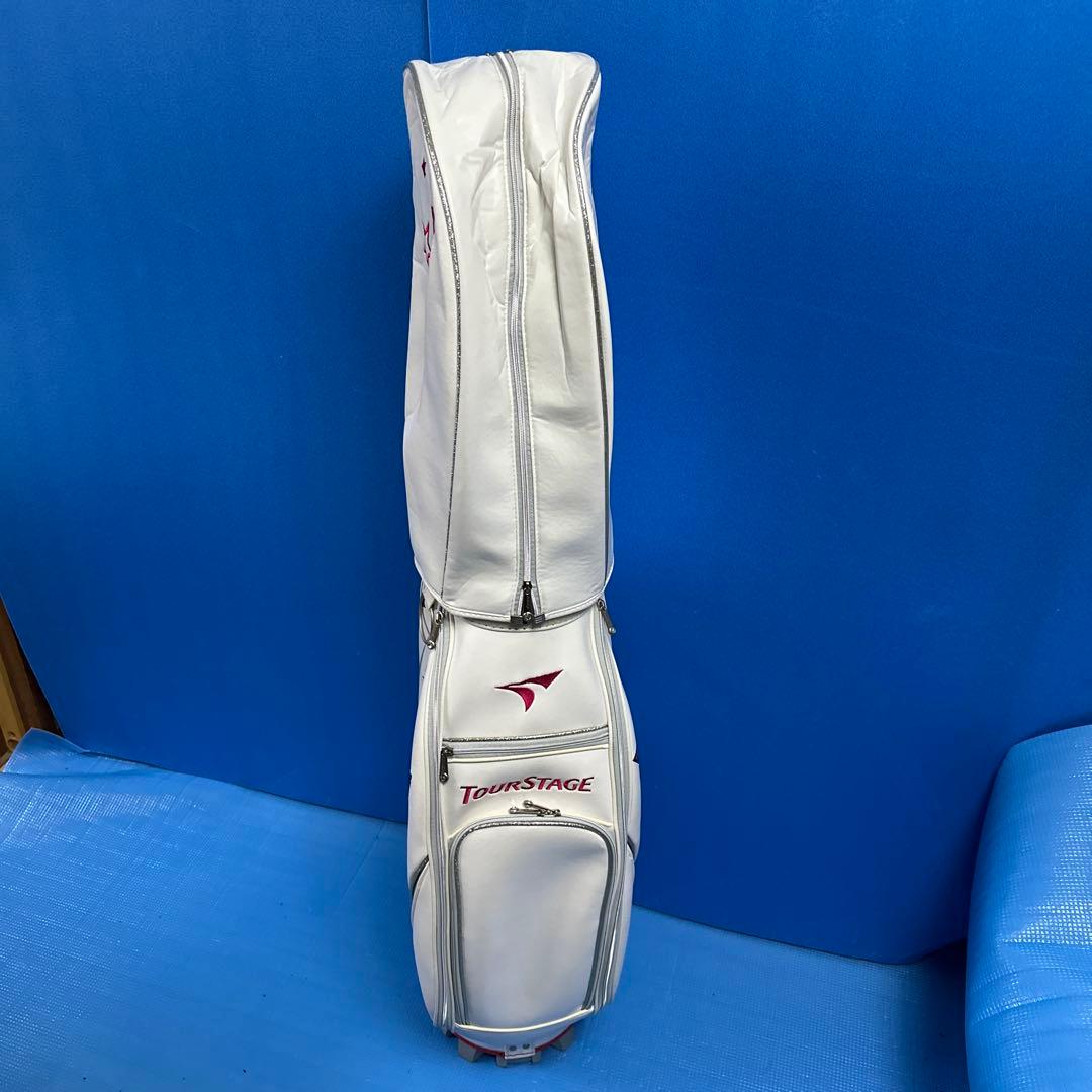TourStage キャディバッグ ホワイト 星柄・レディース