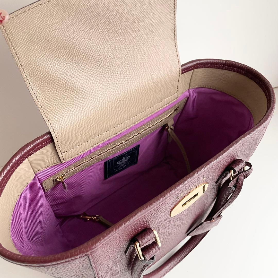 ADMJ エーディーエムジェー ベラトート ハンドバッグ ターンロック ほぼ新品