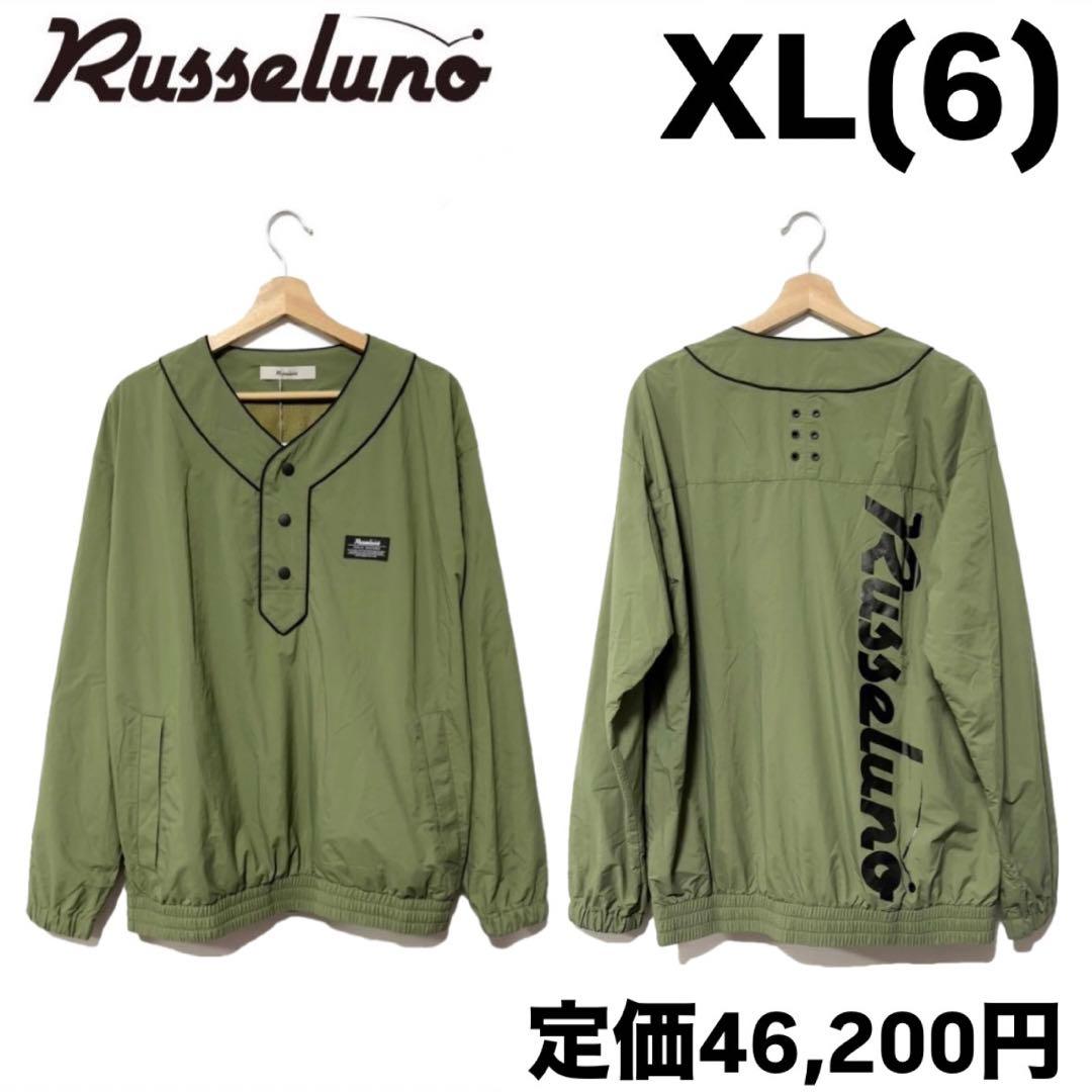 新品 ラッセルノ ゴルフ B.B Vネック プルオーバー カーキ XL 6