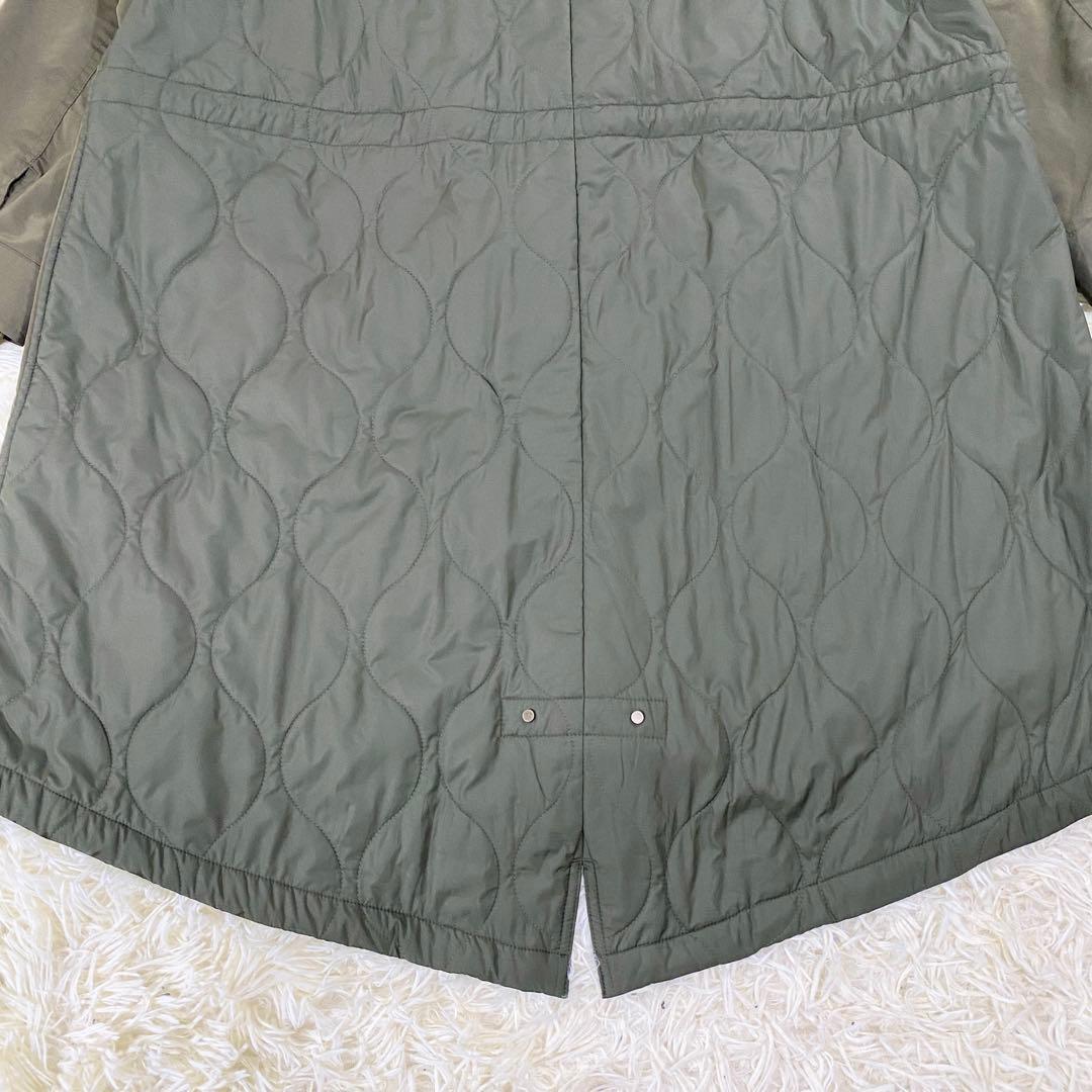極美品　フレッドペリー　モッズコート　キルティング　切替　カーキ　UK10　L