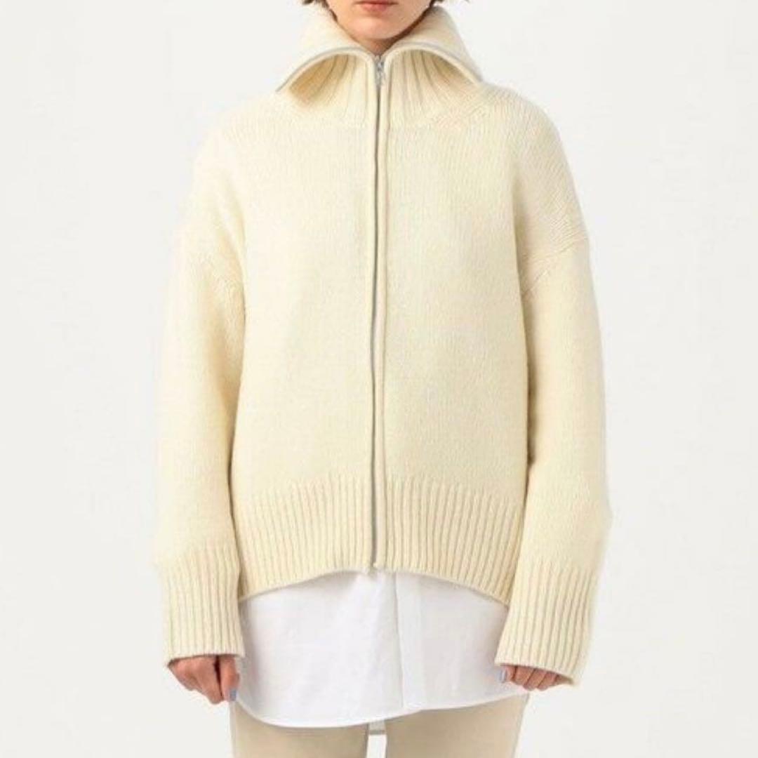 タグ付 ギャルリーヴィー ファインウール ジップアップ カーディガン 2021✨