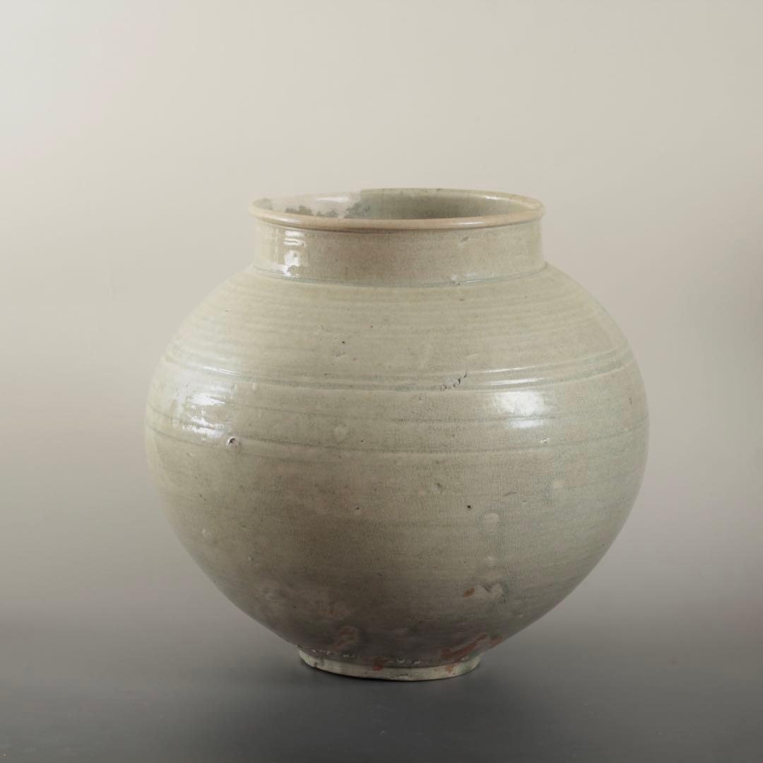 李朝 丸壺 朝鮮美術 古美術 古道具 アンティーク 古壺 李朝壺