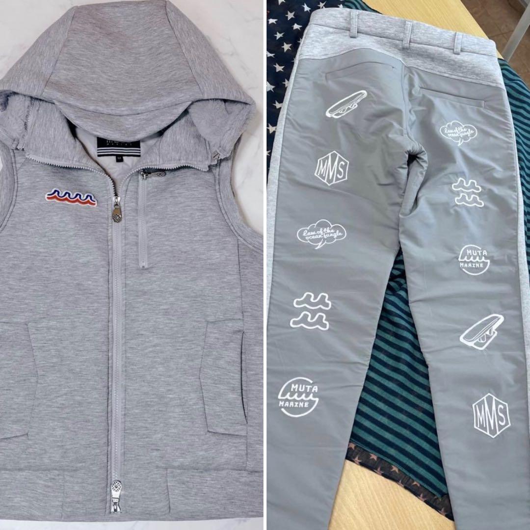 muta marine セットアップ　ボンディンググレー　ベストM パンツS