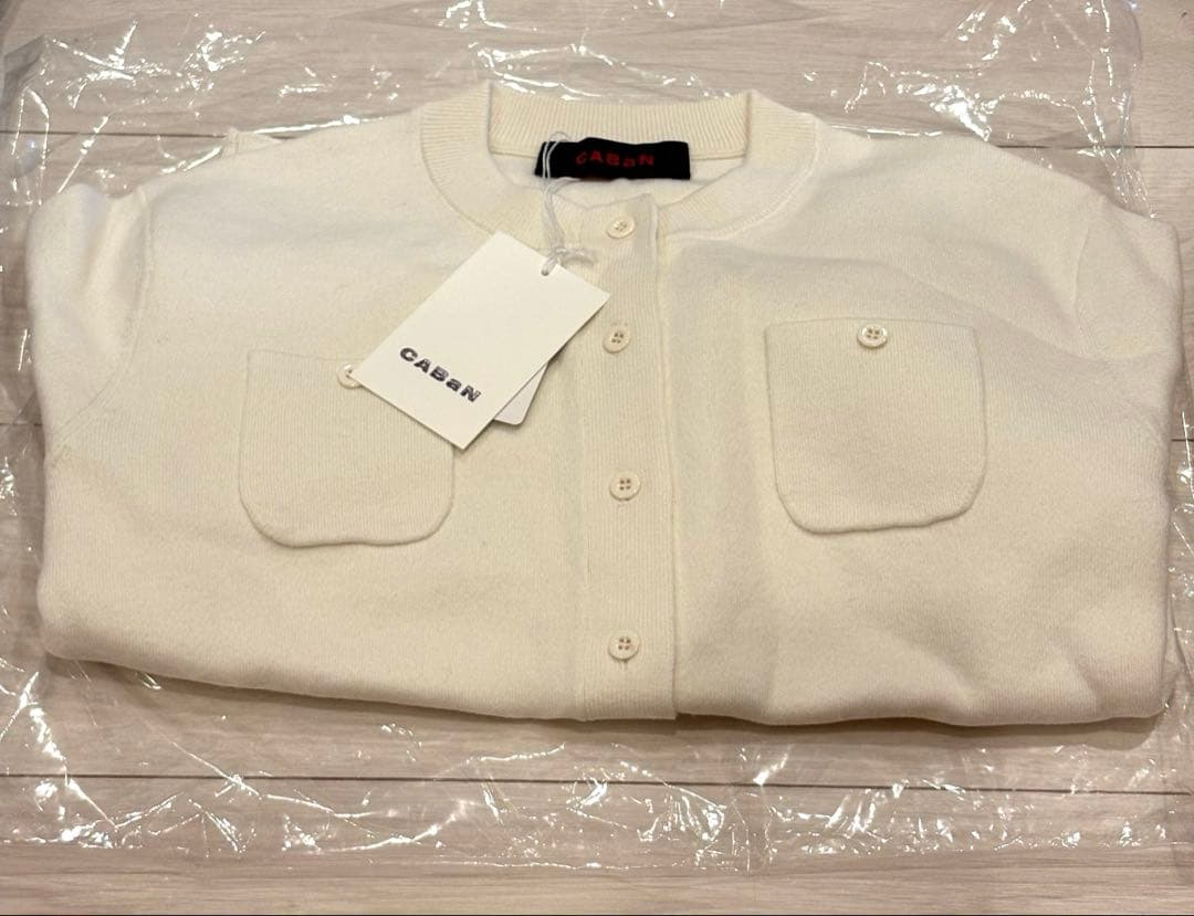 CABaN コットンカシミヤクルーネックカーディガン　11番