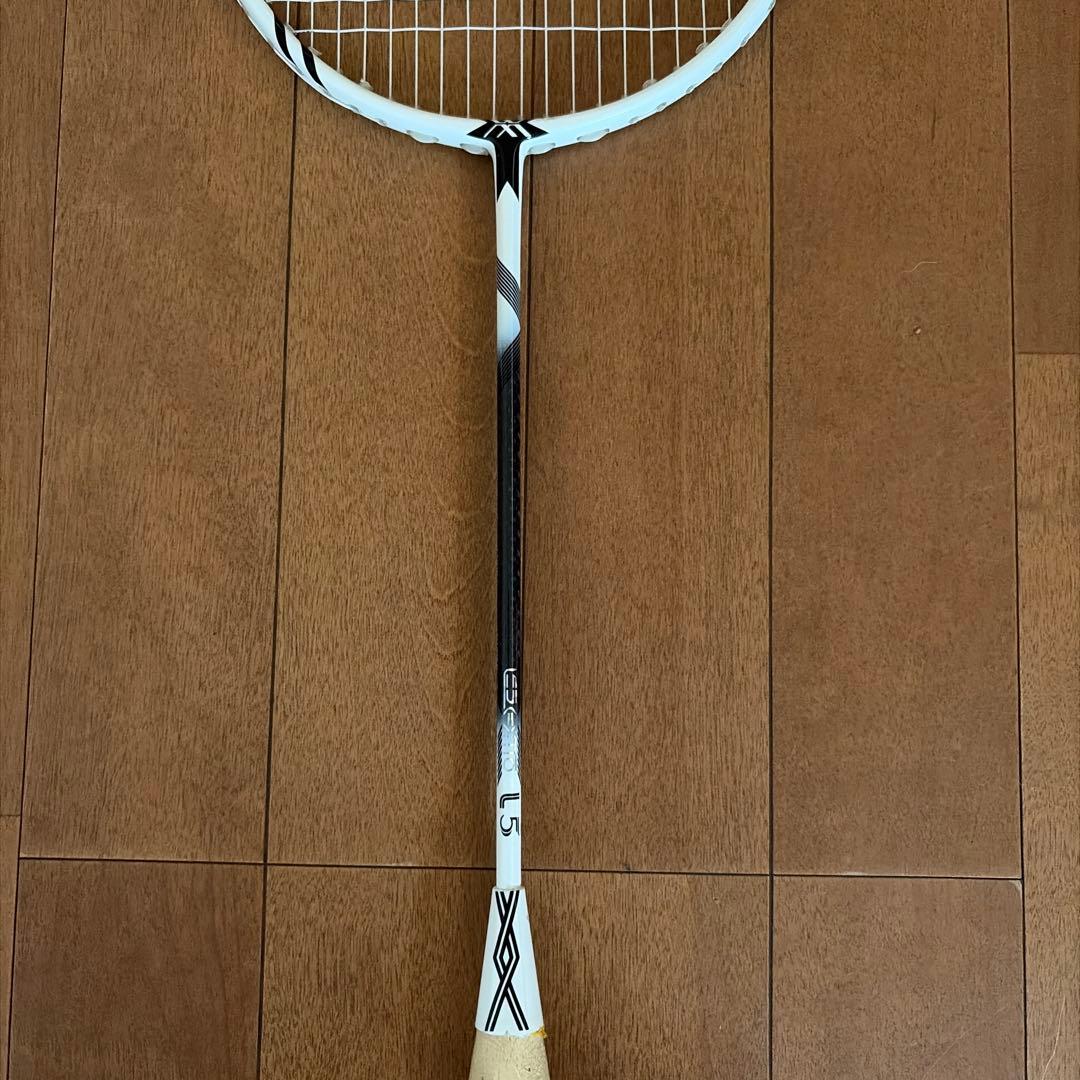 バドミントンラケット 2本セット L5 ホワイト/ブラック