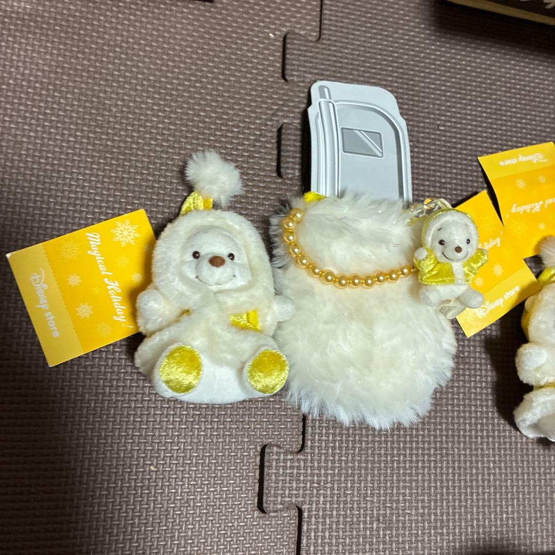 ‼️希少新品‼️ディズニー　プーさん　キーホルダー2個と携帯ケース　平成レトロ　レア