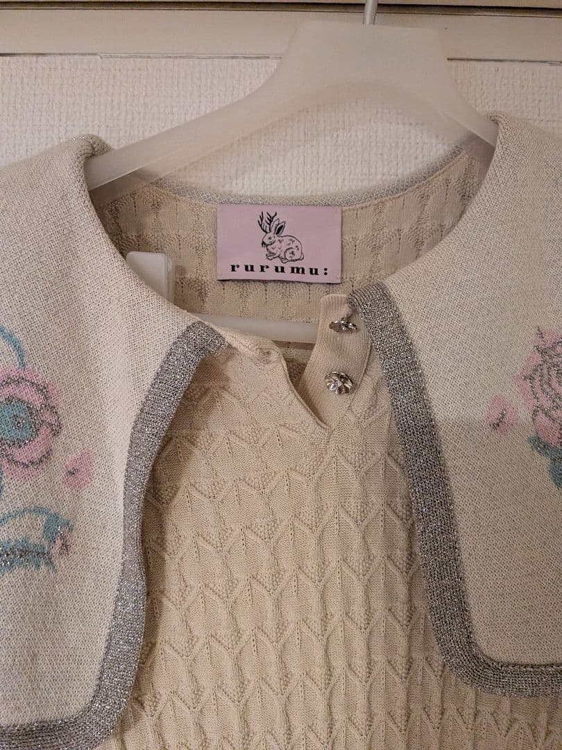 週末値下げ！縷縷夢兎ルルムウ　ラメニットワンピース　花柄